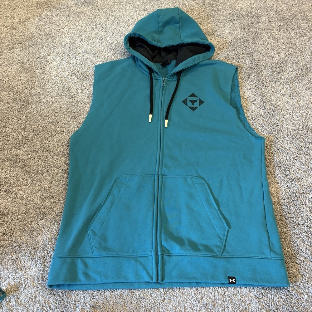 Under Armour The Rock Mens XL Sleeveless Hoodie Iron Paradise Legacy Workout